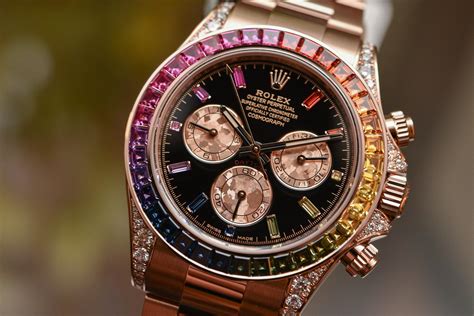 gold rolex daytona rainbow|rolex daytona rainbow 116595.